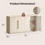 Buffet 60 po avec rangement moderne, crédence d'appoint en chêne beige, tablettes réglables et gestion des câbles, console média en bois pour le salon et la salle à manger