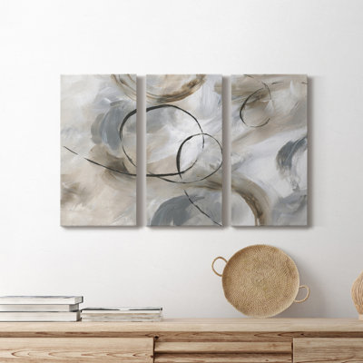 3 pièces, peinture sur toile tendue