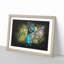 Dazzling Peacock Bird Paint Splash - Picture Frame Graphic Art-56915833-56915834
