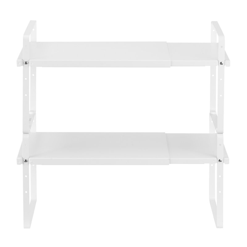 Étagère de rangement à 2 niveaux pour garde-robe, tablette de comptoir, rangement de cuisine en acier, porte-épices
