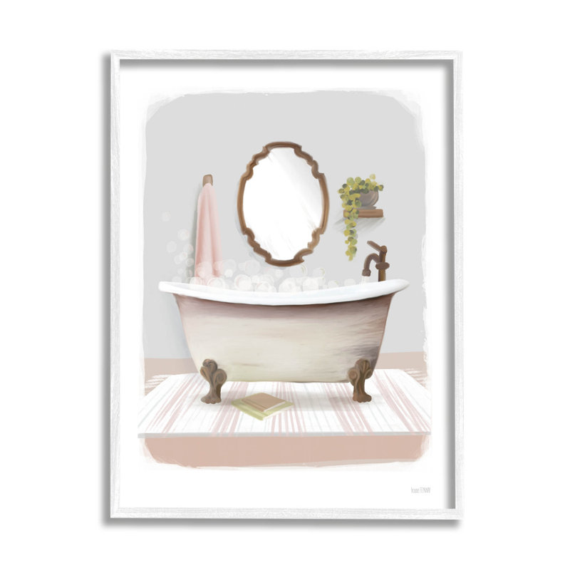 Art giclée par House Fenway, H 14 po x l 11 po x P 1,5 po, Giclée encadrée blanc bord de mer