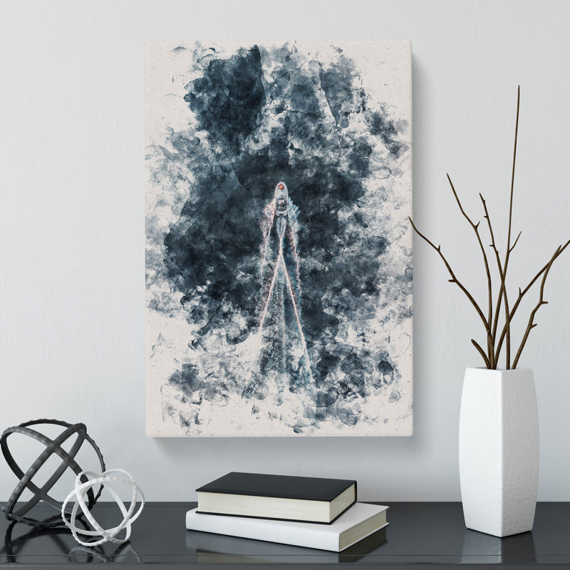 Powered Boat In Sweden - Wrapped Canvas, 60cm H x 40cm W x 3cm D
