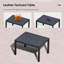 Chaise longue d'extérieur inclinable en aluminium avec roulettes et table pour chaises longues inclinables-501415746
