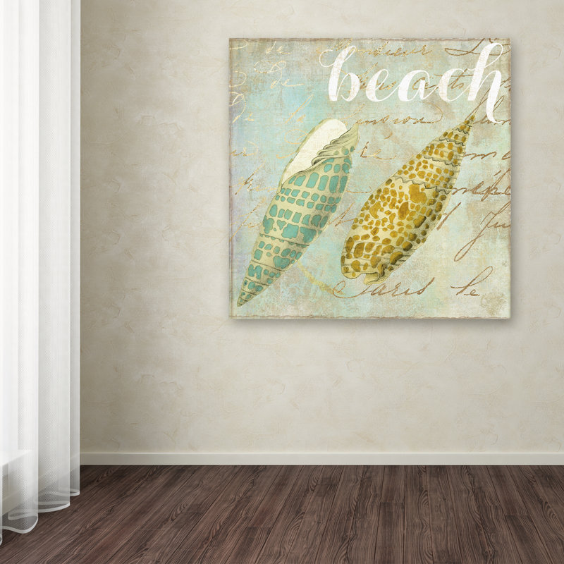 Jadaya «Turquoise Beach II» par Color Bakery, impression sur toile tendue, H 18 po x l 18 po x P 2 po