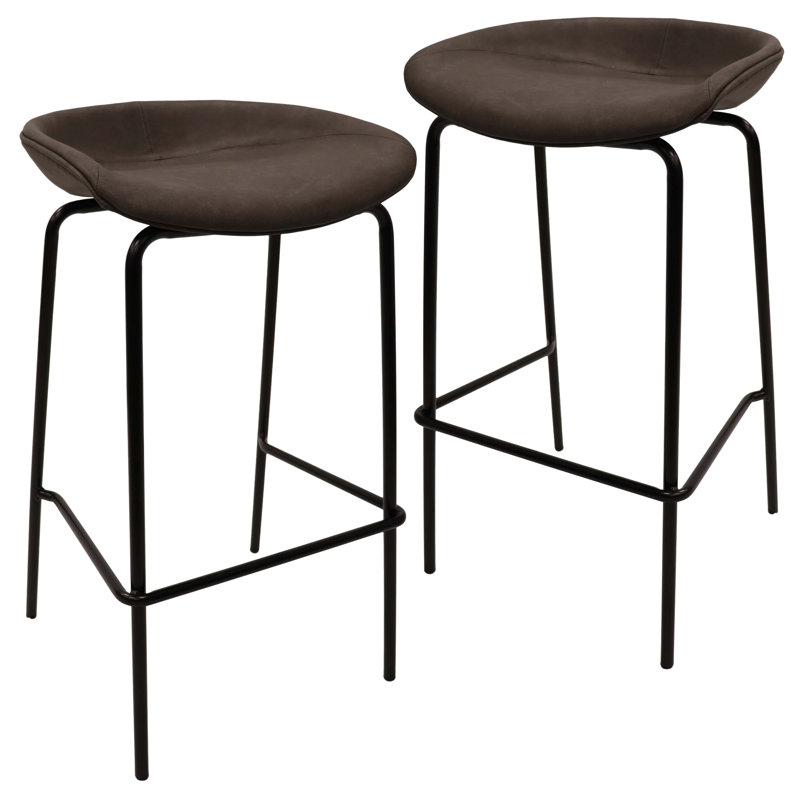 Tabouret de bar Masayo Servos, Gris éléphant