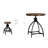 Kerome 5-piece Adjustable Round Bar Stool Set-102506920
