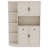 Modular L-Shaped Entryway Hall Tree?&?Storage Cabinet Set,?4?Hooks,?Shelves?&?Flip?Drawer Organizer?for?Hallway-142914456