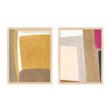 Ochre & Fuchsia Set Of 2 Print by Julia Balfour