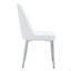 4 chaises de salle à manger modernes, dossier en cuir PU élégant, pieds en métal
