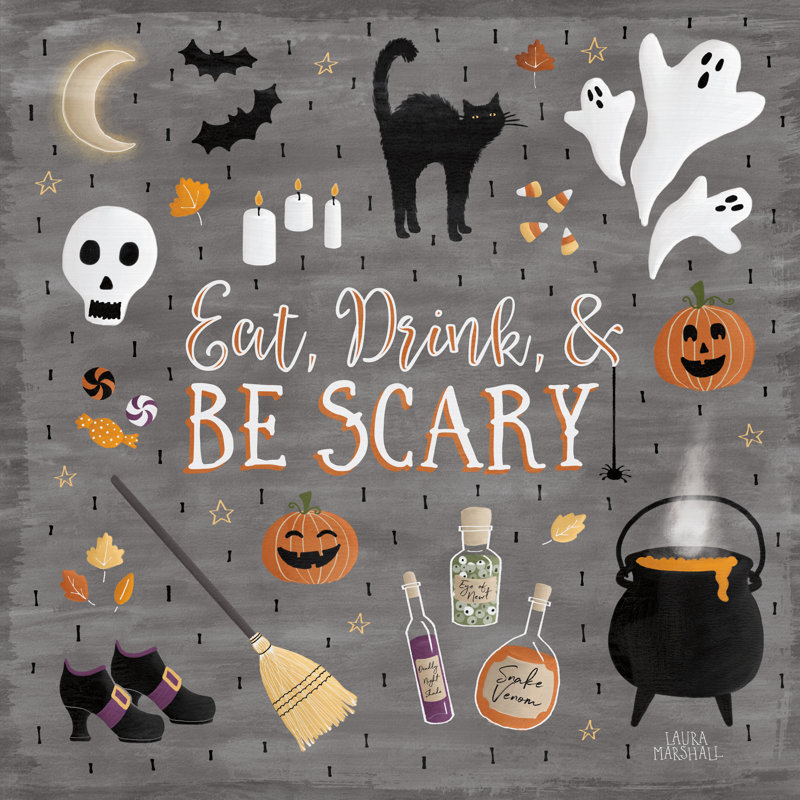 Haunted Halloween I by Laura Marshall - Wrapped Canvas Art Prints, 30cm H x 30cm W x 3.8cm D