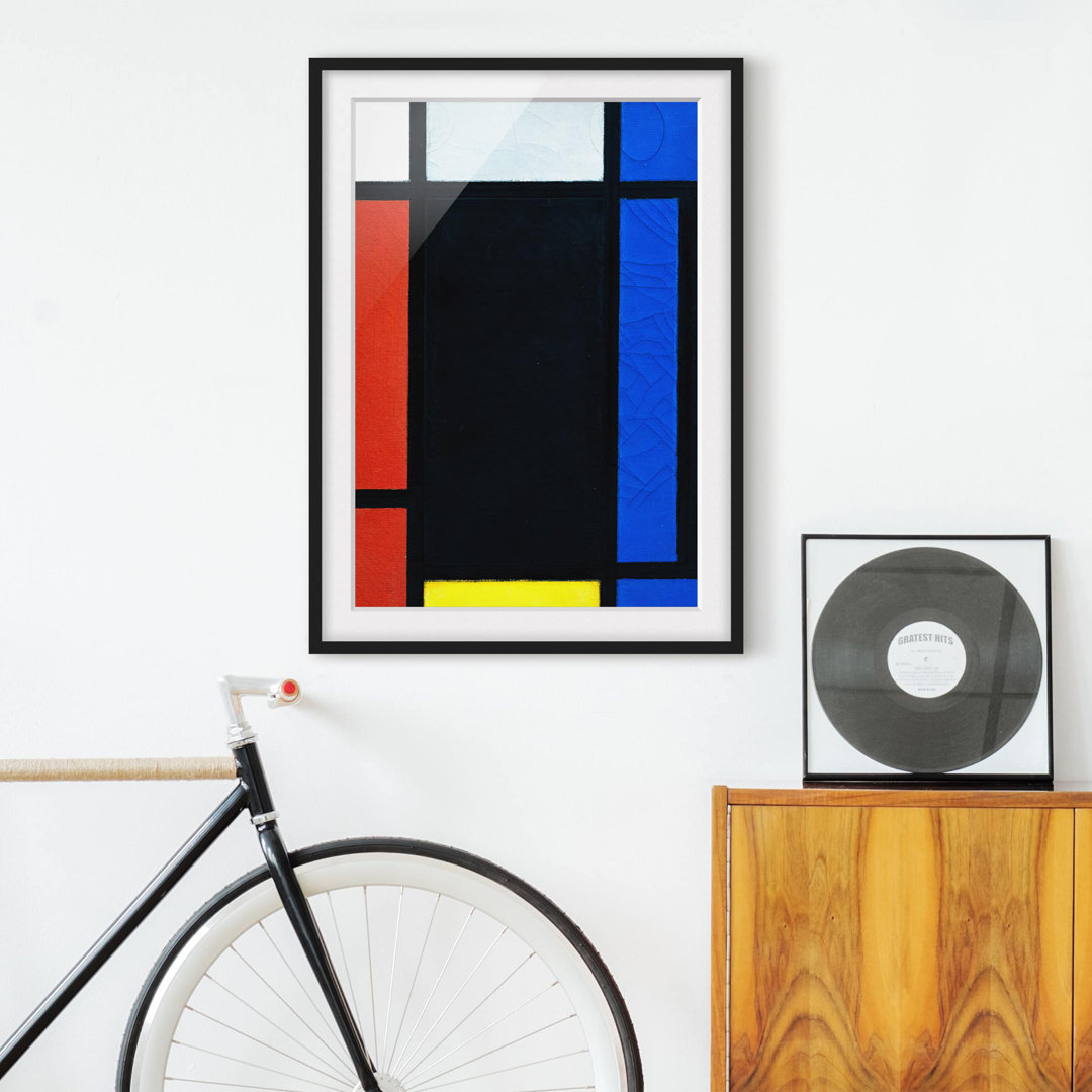 Gerahmter Kunstdruck Tableau No. 1 von Piet Mondrian