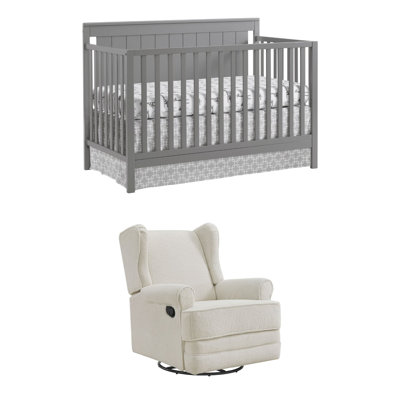 Oxford Baby 2 Piece Nursery Set Includes 4 In 1 Convertible Crib (dove Gray) And Boucle White Teegan Glider -  OxfordBaby, Composite_5595BF58-735D-44EF-BBF5-C3D35B8CAD43_1720204059