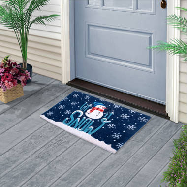 Let It Snow Doormat / Winter Door Mat / Christmas Doormat