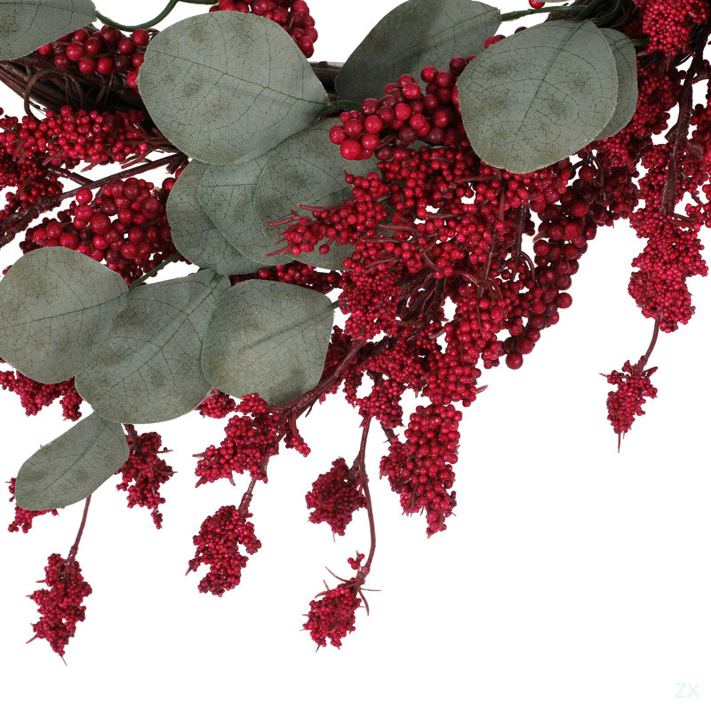 29" EUCALYPTUS/BERRY WREATH