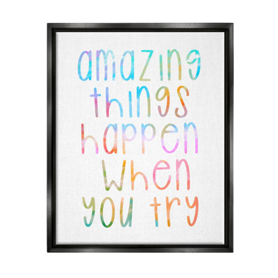 «Amazing Things Happen Expression» par Lil 'Rue - Art textuel sur bois