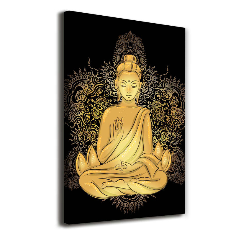 Buddha And Mandala - Wrapped Canvas Print