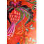 Wonderland Hand Tufted Wool/Viscose Floral Area Rug in Amber/Lapis-1583449795