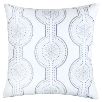 Coussin décoratif en velours blanc avec insert 20 x 20