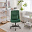 Chaise de bureau en velours vert avec accoudoirs Criss Cross-637630466