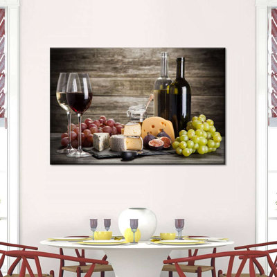 Wine And Cheese Pairing Canvas Print