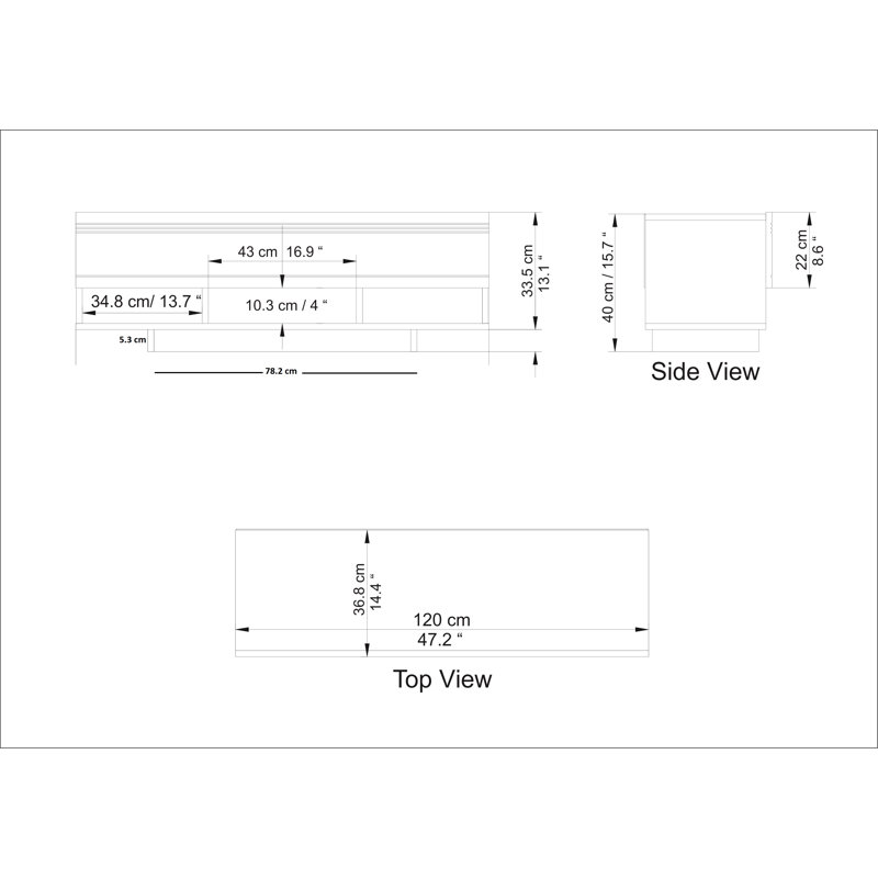 Lenoire TV Stand - TVs up to 50", Cordoba/White