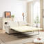 Lit convertible Fx 83,8 "- 21 pour canapé-lit, matelas pliant, structure en tube d'acier, 3, canapé-lit beige pour maison moderne. Tissu, fabrication,