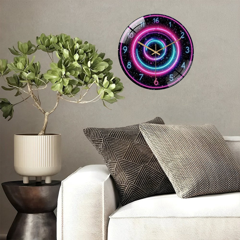 Horloge murale en verre 12 po