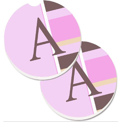 Sous-verre voiture monogramme initial