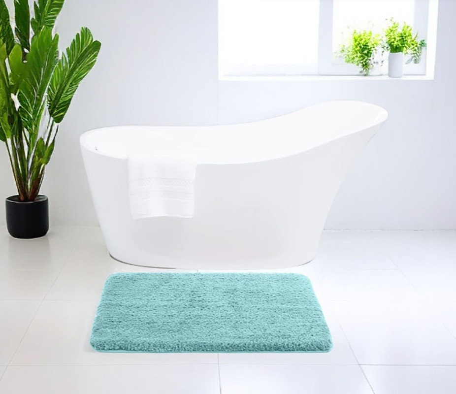 Ebern Designs Egista Microfiber Bath Rug with Non-Slip Backing & Reviews