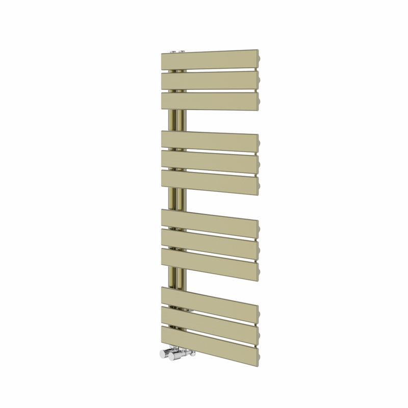 Brayner Flat Panel Towel Rail Heated Towel Rails, Brushed Brass