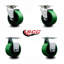 Poly on Cast Iron Caster Set with Roller Bearings 2 Swivel 2 Rigid_20S420-PUR-2-R-2-88911193