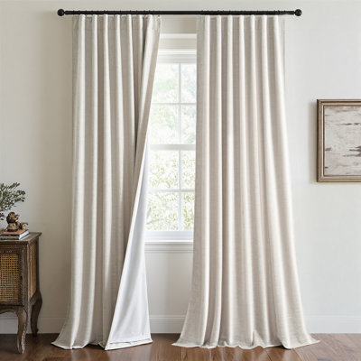 Blackout Curtains,Thermal Insulated Drapes with Hooks 2 Panel Sets,Back Tab 100% Room Darkening Window Curtains