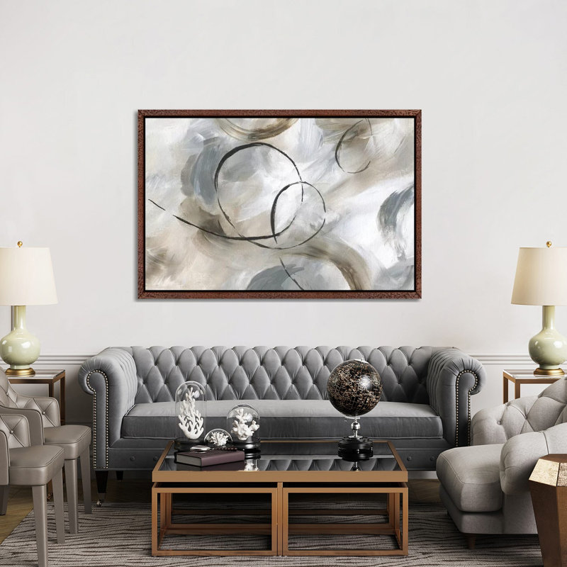 Allegro - Painting on Canvas, 152.5 cm H x 101.5 cm W, Classic Brown Wood Framed