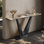 Modern simple luxury rectangular console table