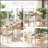 Multi-Function Extendable Dining Table,Convertible Drop-Leaf Round Table,Transforming Coffee Table,Small Space Bar Table(Only 1Pcs Table)
