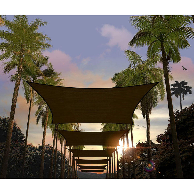 Voile d'ombrage carré Amgo, Brun, 8 pi x 8 pi