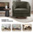 Applewold Upholstered Tan Chenille Swivel Barrel Chair with Solid Wood Base-114606131