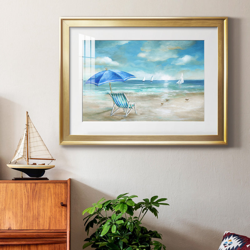 " Serene Morning " Painting Print, Gold, 42.5" H x 30.5" W x 1" D