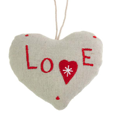 10cm Fabric Holiday Shaped Ornament