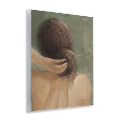 Classic Brunette Woman Wall Plaque Art by Albena Hristova