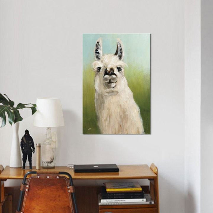 «Who's Your Llama I», reproduction sur toile, H 12 po x l 8 po x P 0,75 po, Toile tendue, Pas de tapis