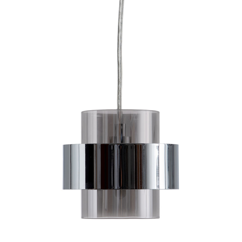 Mcglone 1 - Light Silver Cylinder Pendant