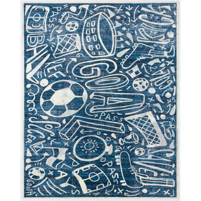 Sportsglyphs Soccer Power Loom Area Rug