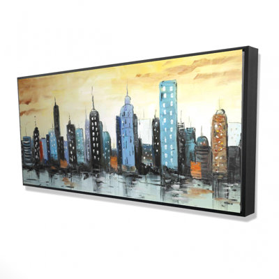 Skyline On Cityscape Print On Canvas