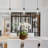 1-Light Matte Black Single Geometric Pendant with Clear Glass