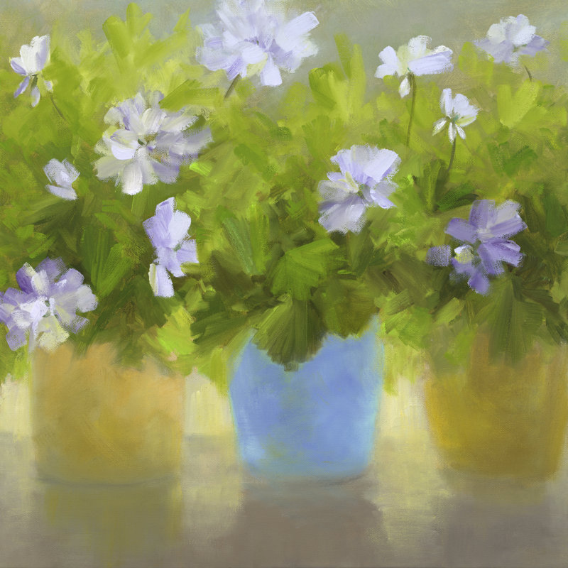 Geraniums IV 1 Piece Wrapped Canvas Painting, 51cm H x 51cm W