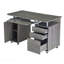 Bureau d'ordinateur complet avec rangement, gris-117463013