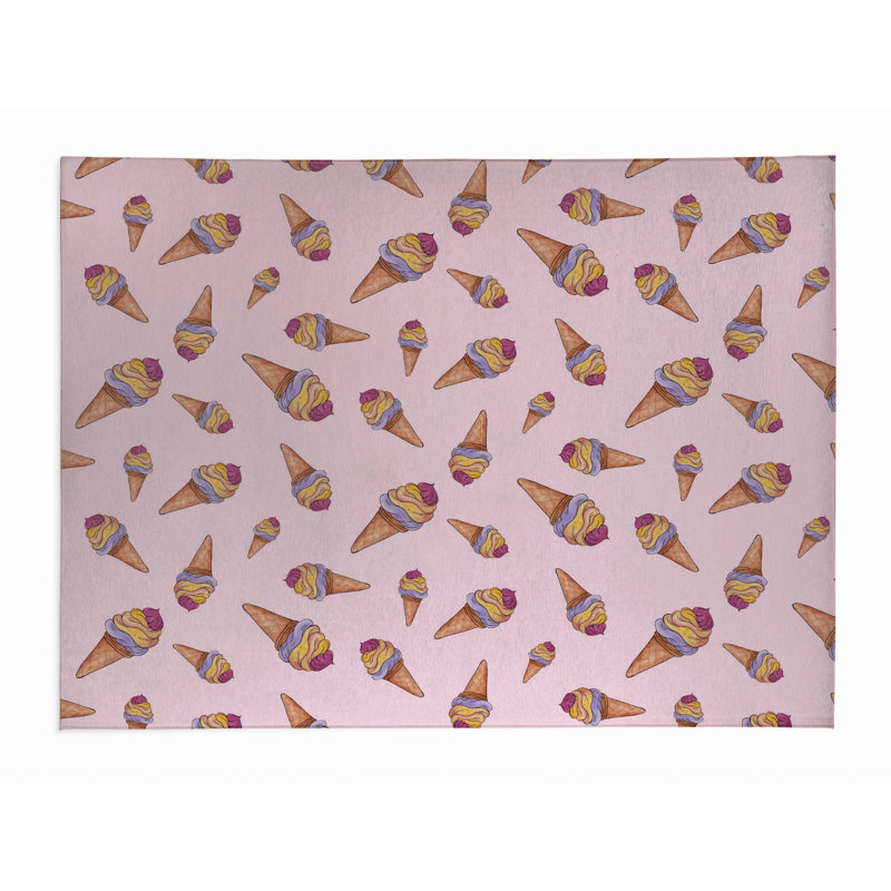 Tapis d'extérieur Summer Ice Cream, Rectangle 3' x 5'