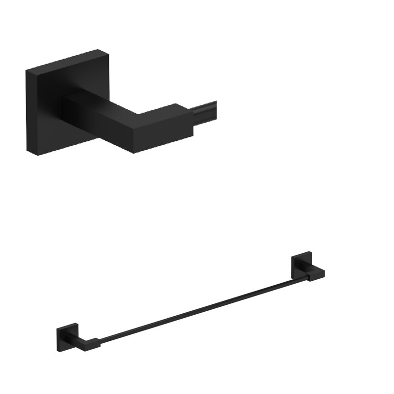 Barre à serviettes 24 po Kubik ™, Noir