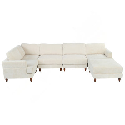 Modular Sectional Sofa With Ottoman L Shaped Corner Sectional For Living Room, Office, Spacious Space